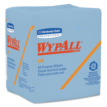 WypAll 5776 L40 1/4 Fold 12.5&quot; x 12&quot; Wiper - Blue (56/BX, 12 BX/CT) New - £102.25 GBP