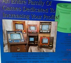 Kevin Sharp Video Slot Machine Paper FLYER Original Vintage Retro Art - $24.70