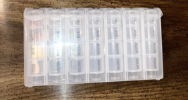 7 Day Pill Box Organizer Weekly Medicine Storage Container Vitamins Travel Case - £11.78 GBP