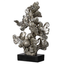 A&amp;B Home 3D Abstract Silver &amp; Black Art 9X6X13&quot; Table Decor - £71.44 GBP