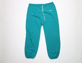Vintage 70s Streetwear Mens Large Faded Gusseted Sweatpants Joggers Teal USA - £55.52 GBP