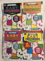 Lot of 4 Kappa Blue Ribbon Easy Crosswords Crossword  Puzzle Books 2021/22 Lot#2 - £15.94 GBP