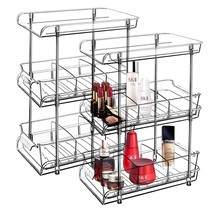 3 Tier 2 Pack Clear Pull-Out Home Organizers With 2Pcs Storage Drawers, Multi-Pu - £40.60 GBP