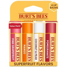 Burt&#39;s Bees Lip Balm - Pink Grapefruit, Mango, Coconut &amp; Pear, and Pomegranate - $12.86