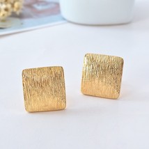 New Sweet Contracted Geometric Square Clip Earrings Ear Clip Alloy Electroplatin - £6.23 GBP