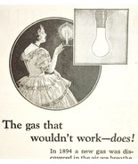 1923 General Electric Argon Light Bulb Advertisement Ephemera 8 x 4.75&quot; - €17,00 EUR