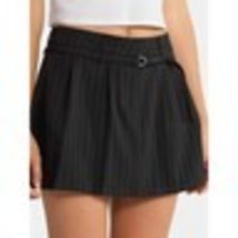 No Boundaries Junior Pleated Mini Skirt, Black Pinstripe Size M (8-10) - $16.82