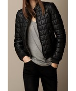 HANDMADE WOMEN QUILTED LEATHER JACKET, WOMEN BLACK QUILTED LEATHER JACKE... - $4,283.70 MXN