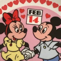 Walt Disney 1979 Disney Valentines Day Plate Schmid Mickey &amp; Minne Mouse 7.5&quot; - $18.49