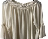 Monteau Los Angeles Cream Women&#39;s 3/4 Bell Sleeve Polyester Cover Size M - $12.59