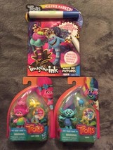 Dreamworks TROLL Mini Figs (Qty. 2 Approx. 3&quot;) and Imagine-Ink Activity ... - £12.74 GBP