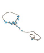 Mia Jewel Shop Teardrop Stone Chip Stone Dangle Silver Metal Chain Link ... - $369.73 MXN