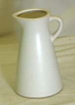 Stoneware Pitcher Vase White Satin Finish - £19.37 GBP