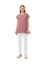 Women Top Love Cameron Women Open Back Tunic Size L Dusty Rose - $6.93