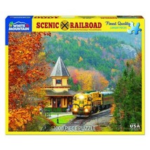 White Mountain Puzzles Scenic Railroad 1000 Piece Jigsaw Puzzle New Hampshire - £26.65 GBP