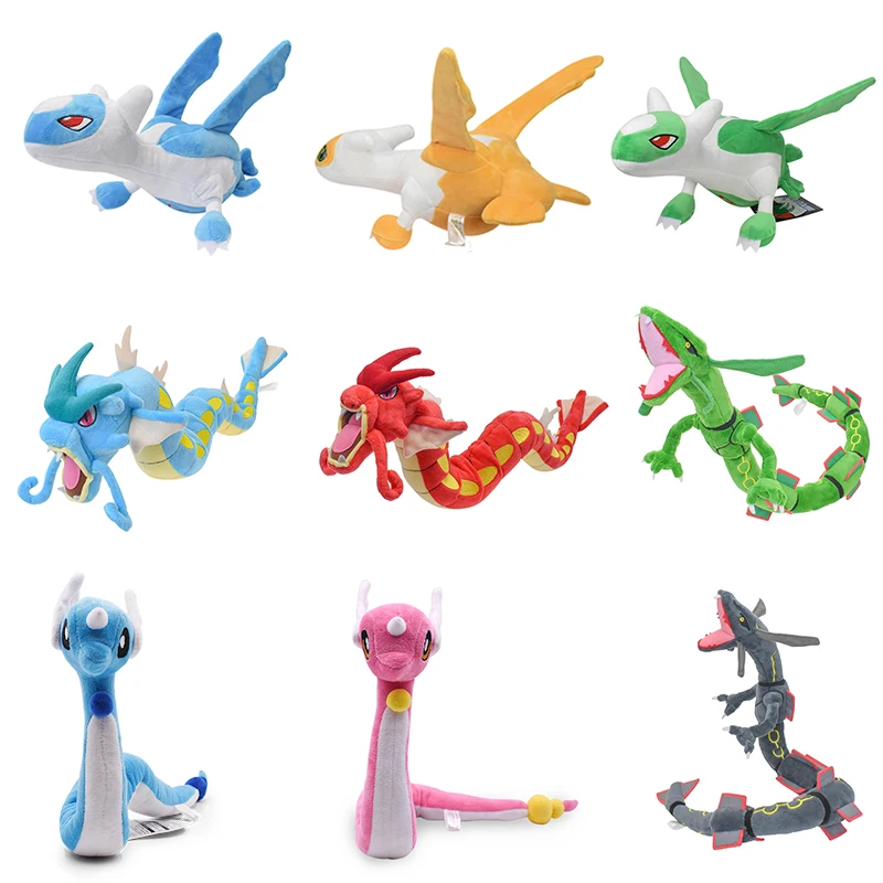 10 Styles Pokemon Plush Toys Shiny Rayquaza Gyarados Dragonair Soft Stuffed - £13.50 GBP+