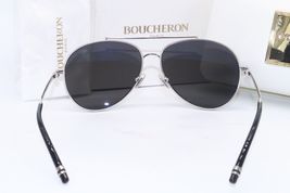 New Boucheron Paris Bc 0003S 010 SILVER/POLARIZED Lens Authentc Sunglasses 58-14 - £297.08 GBP