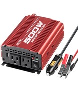 With Two Ac Outlets And A 2A Usb Port, Potek&#39;S 500W Car Power Inverter C... - $1,049.39 MXN