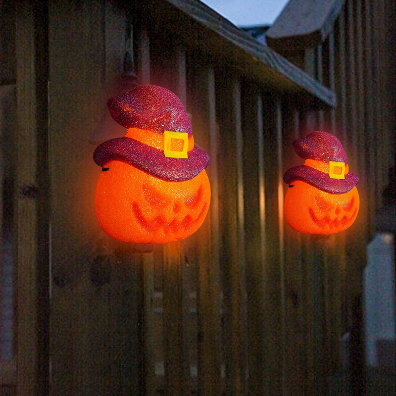Hourleey Pumpkin Halloween Porch Light Covers 2 Pack, 9" X 11.8" Halloween Outdo Item image 7