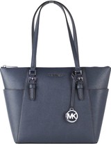 Michael Kors Charlotte Handbag/Purse Shoulder Bag Tote ~ Navy ~ Top Zip ~ Logo - £119.58 GBP