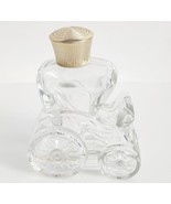 Avon Vintage Carriage Wagon Empty Glass Cologne Bottle 3&quot; Clear - $20.98