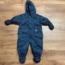 Childrens Place Navy Blue Nylon Puffer Snow Suit Bay Size 6-9M Months Winter - £22.07 GBP