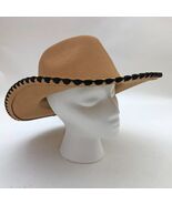Jen &amp; Co.  Oakley Contrast Cowgirl Hat Tan with Black Trim Size Med-Large - $45.22 CAD