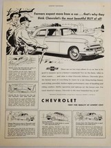 1949 Print Ad Chevrolet Deluxe 4-Door Farm Car Farmers Admire Chevy - $13.48