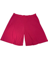 Lane Bryant Wide Leg Shorts Women&#39;s 38/40 Maroon Wide Leg Capri Loose Fi... - $29.07