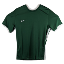 Mens Green Athletic Shirt Nike Size Large Soccer/Running with White Stripe - $21.34