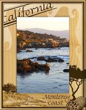 California Monterey Coast Laser Engraved Wood Picture Frame Portrait (5 x 7) - £24.40 GBP