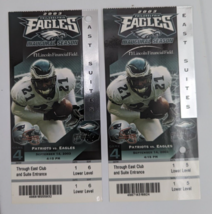 Philadelphia Eagles VS. Patriots 9/14/2003 NFL Gameday Publication w 2 Tickets image 5