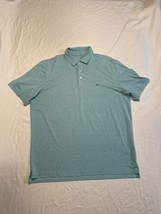 Vineyard Vines Performance Golf Polo Teal Blue Mens XL Stretchy Moisture Wicking - £14.46 GBP
