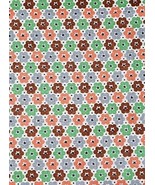 Vintage Fabric Mini Fall Flowers 100% Cotton Blue Green Rust 36x1.5 yds - €33,52 EUR