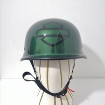 Custom Helmet Motorcycle Half Helmet army lid German green metal 100% fi... - £212.46 GBP