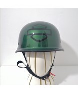 Custom Helmet Motorcycle Half Helmet army lid German green metal 100% fi... - $270.00
