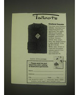 1974 Talbots Shetland Sweater Advertisement - $18.49