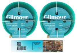 3-Tube Flat Sprinkler Hose 5/8&quot; D x 50&#39; L Green - Gilmour 871421-1005 (2... - $37.61