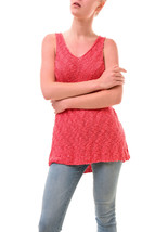 FREE PEOPLE Womens Top Sleeveless Minimalistic Cosy Fit Cherry Combo Size S - £29.23 GBP