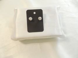 INC 3/8&quot; Silver Tone Knotted Ball Stud Earrings M820 - £4.95 GBP