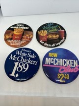 Lot of 4 Vintage McChicken McNuggett  McDonald&#39;s Badge Pinbacks Pins - £15.62 GBP