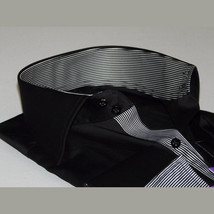 Men Shirt J.Valintin Turkey Usa Egyptian Cotton Axxess Style 6001 black image 3