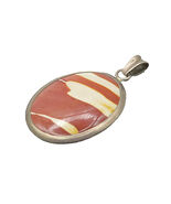 DESIGNER 925 Sterling Silver  Vintage Cabochon Cut Jasper Pendant  PT17350 - $134.54