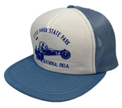 Vintage Little Sahara State Park Hat Cap Snap Back Blue Mesh Waynoka OK YoungAn - £15.86 GBP