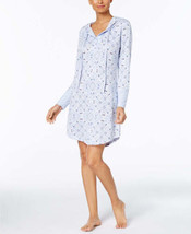 Ande Womens Sleepwear Bandana Hooded Sleepshirt Color Blue Size Medium - $33.26