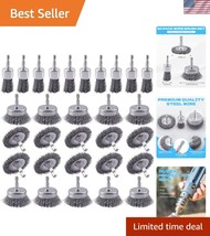 30-Pack Carbon Steel Wire Brush Set - Cup, Wheel &amp; Pen Brushes for Rust ... - $49.50
