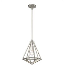 Home Decorators Hubley 1-Light Triangular Mini Pendant Light Fixture New Lot 524 - £39.46 GBP