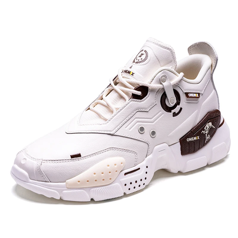 Best Sneakers ONEMIX Raod Running Shoes Men Leather Vamp  Men  Up Women Paltform - £78.79 GBP