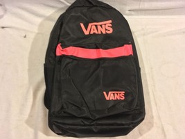 NWOT Vans Black Pink Mixed 12" X 19" Shoulder Straps Two Compartment Backpack - $26.34