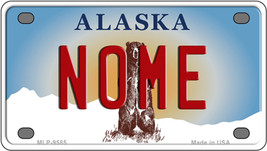 Nome Alaska State Novelty Mini Metal License Plate Tag - £11.72 GBP